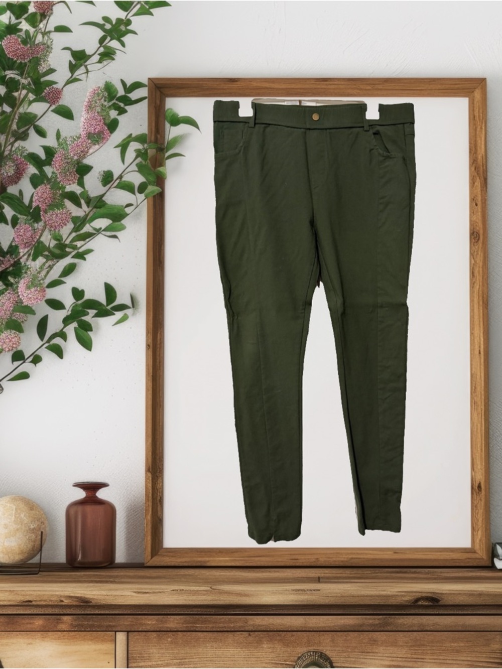 BOGO! Amaryllis Women's Olive Green Cropped Pants